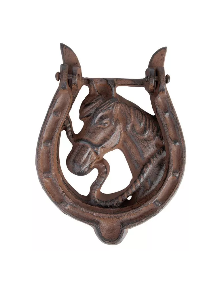 HEURTOIR TETE DE CHEVAL EN FONTE