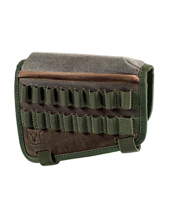 BUSC EN CUIR ET ALCANTARA POUR CARABINE AVEC CARTOUCHIERE RISERVA