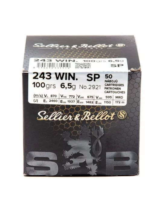 CARTOUCHES SELLIER & BELLOT 243 WIN SP VRAC /50
