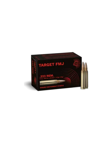 CARTOUCHES GECO 223REM TARGET FMJ 3.6G