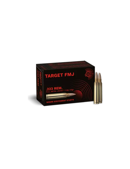 CARTOUCHES GECO 223REM TARGET FMJ 3.6G