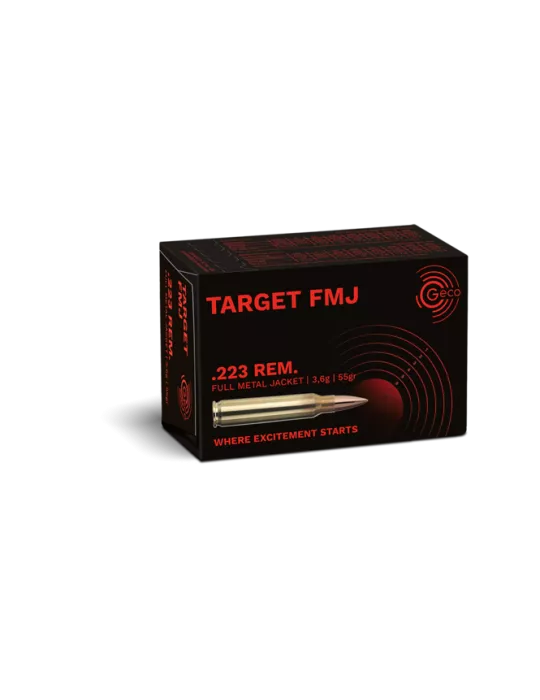 CARTOUCHES GECO 223REM TARGET FMJ 3.6G
