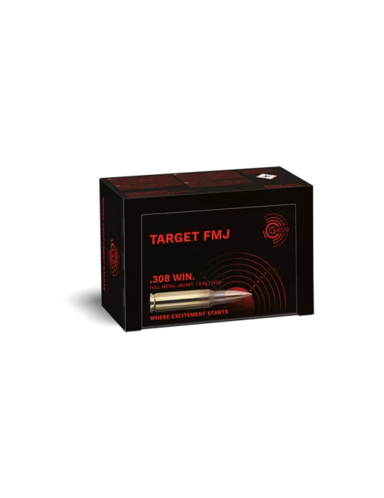 CARTOUCHES GECO 308 WIN TARGET FMJ 9.5G /50