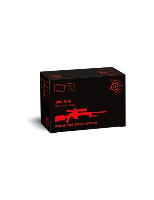 CARTOUCHES GECO DTX 308 WIN FMJ 9.7G /50