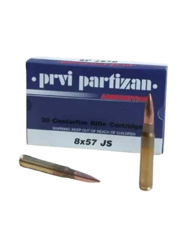 CARTOUCHES PPU PARTIZAN 8X57JS FMJ 198GR /20