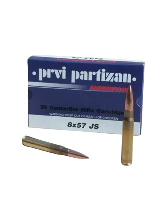 CARTOUCHES PPU PARTIZAN 8X57JS FMJ 198GR /20