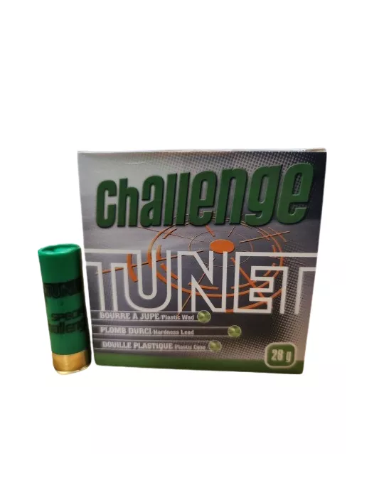 CARTOUCHES TUNET CHALLENGE CAL16 PB N°71/2 OU 9 BJ 28GR