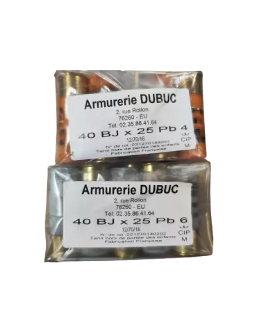CARTOUCHE JOCKER LA 40 ARMURERIE DUBUC CAL12/70 PB N°4 OU 6 BJ 40GR