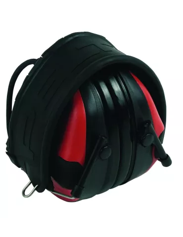 CASQUE PELTOR SPORTAC ANTI-BRUIT COQUILLES NOIRES / ROUGES