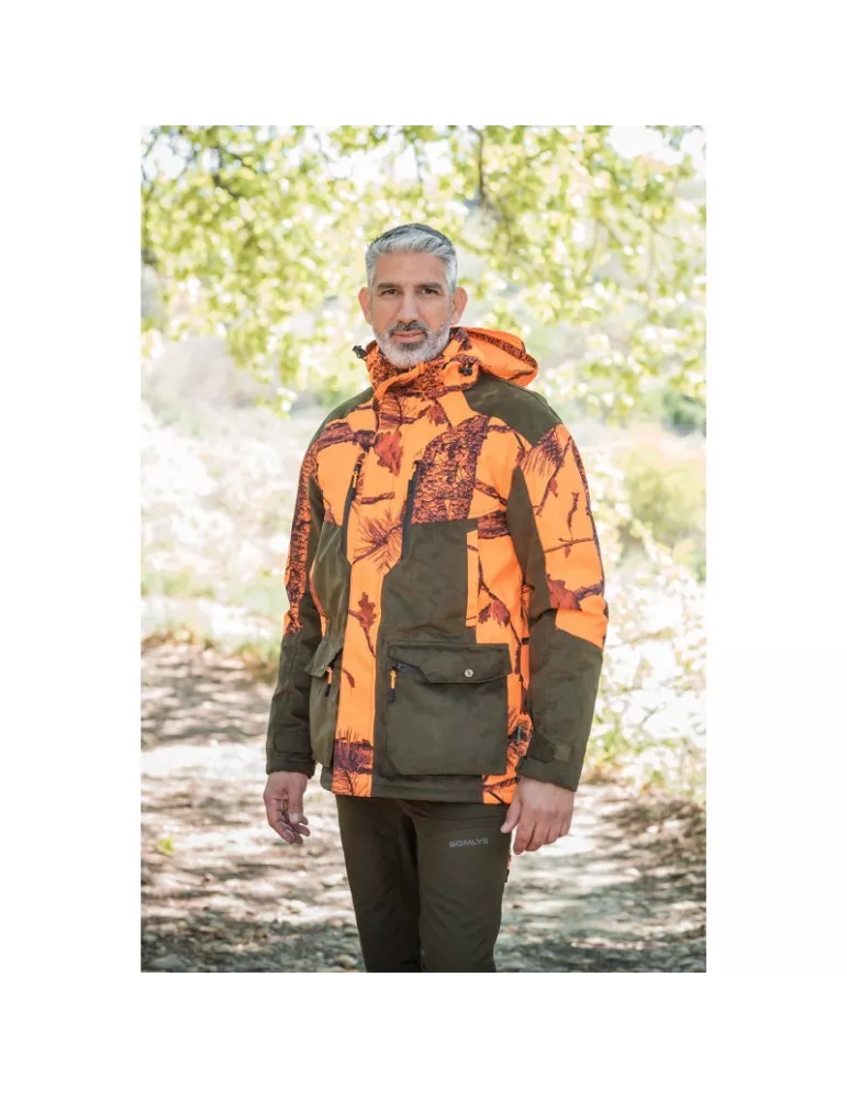 VESTE DE POSTE TREELAND CAMO ORANGE