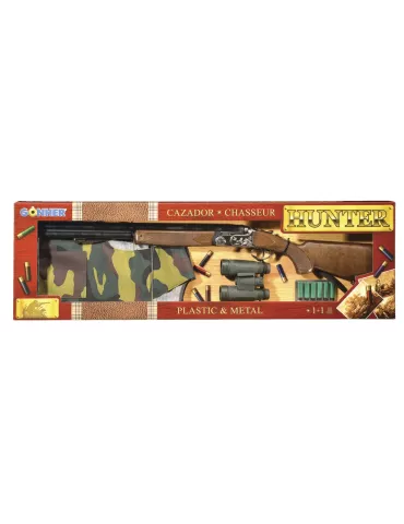 PACK FUSIL SUPERPOSE A AMORCES HUNTER GONHER POUR ENFANT
