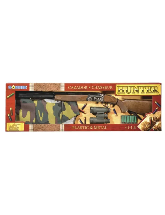 PACK FUSIL SUPERPOSE A AMORCES HUNTER GONHER POUR ENFANT