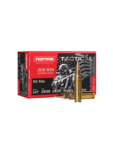 BALLES NORMA 308 WIN VM TACTICAL 9.5G 147GR /50