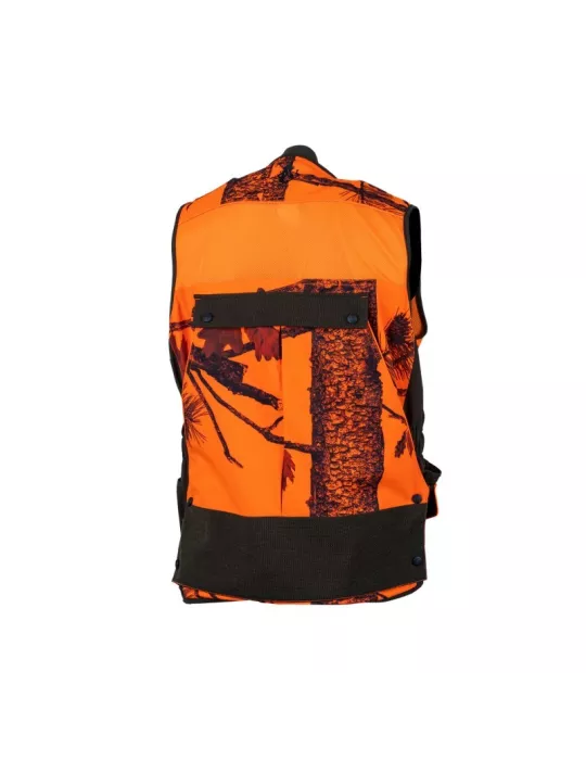 DESTOCKAGE GILET SOFTSHELL CAMO ORANGE/VERT XL