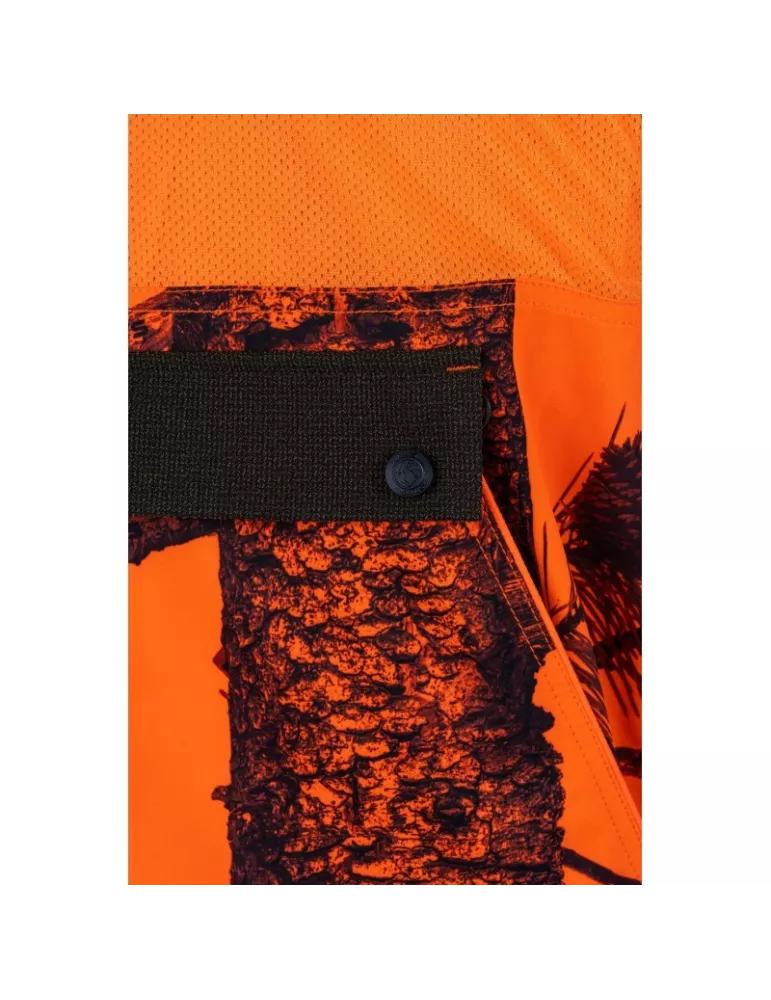 DESTOCKAGE GILET SOFTSHELL CAMO ORANGE/VERT XL