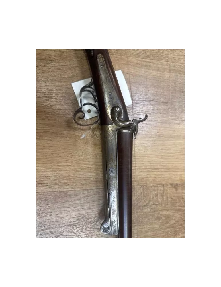 Fusil juxtaposé à chiens artisan belge cal.28