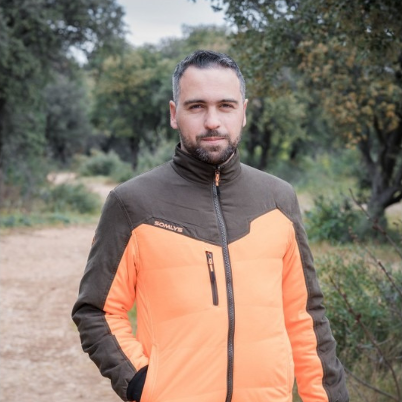 Blouson de chasse Multi-Hunt réversible orange/marron