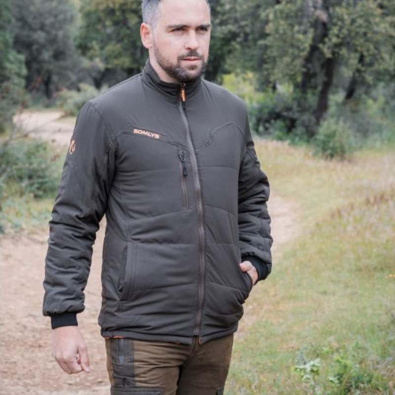 Blouson de chasse Multi-Hunt réversible orange/marron