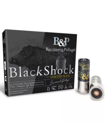Cartouches balle B&P Big Game Black Shock 32g cal.12/70 x10