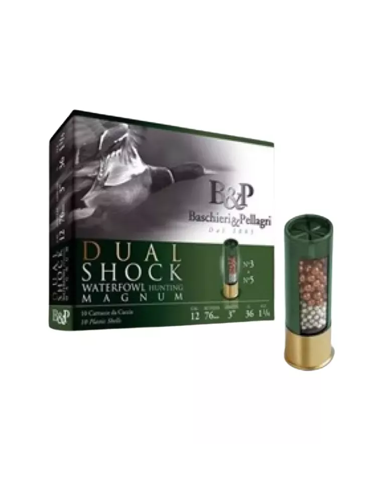 Cartouches chasse B&P Dual Shock Mag 36g cal.12/76 x10