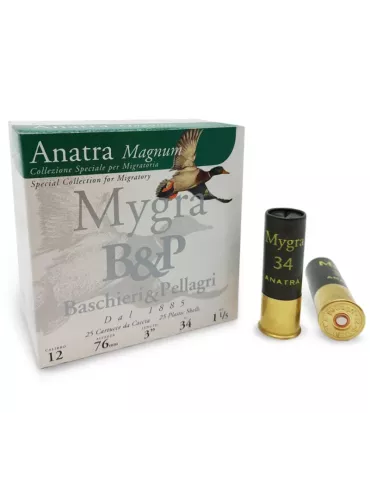 Cartouches chasse B&P Mygra Anatra 34g cal.12/76 x25