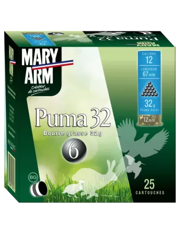 Cartouches chasse Mary Arm Puma 32g cal.12/67 x25