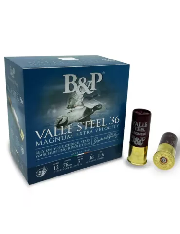 Cartouches chasse B&P Vallee Steel 36 Magnum 36g cal.12/76 x25