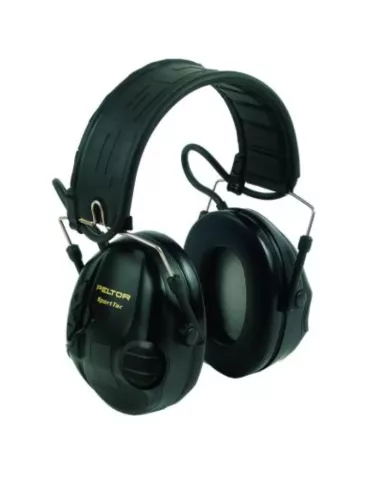 Casque 3M Peltor SportTac anti-bruit coquilles noires/rouges